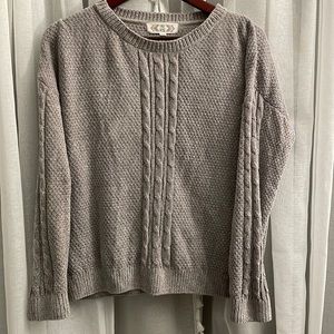 Pink Rose size Medium Cabled and Textured Knit Sweater